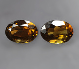 Пара зеленовато-желтых турмалинов 1,77 карата