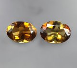 Пара зеленовато-желтых турмалинов 1,28 карата