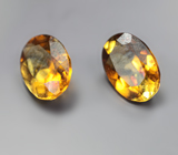 Пара оранжевато-желтых турмалинов 1,46 карата