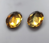 Пара оранжевато-желтых турмалинов 1,46 карата