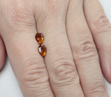 Пара желтовато-оранжевых турмалинов 1,46 карата