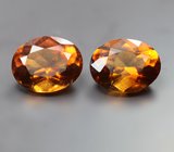 Пара цитринов мадейра высокой чистоты 5,25 карата