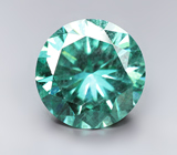 Голубовато-зеленый муассанит 2,97 карата