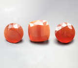 Набор из 3 мексиканских ограненных «огненных» опалов 4,65 карата