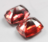 Крупная пара пиропов гранатов 7,54 карата