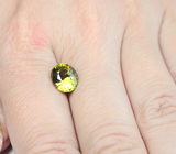 Высокая дисперсия! Зеленовато-желтый сфен высокой чистоты 3,04 карата