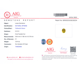 Высокая дисперсия! Зеленовато-желтый сфен высокой чистоты 3,04 карата