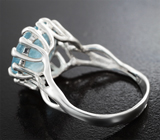 Кольцо с аквамарином 5,95 карата Серебро 925