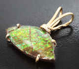 Кулон с аммолитом аммонита 3,52 карата Золото