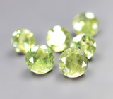 Набор из 6 демантоидов 0,97 карата
