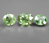 Высокая дисперсия! Крупный набор из 3 демантоидов 3,07 карата