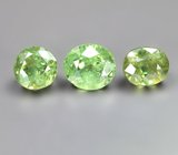 Высокая дисперсия! Крупный набор из 3 демантоидов 2,71 карата