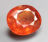 Крупный мандариновый спессартин гранат 7,27 карата
