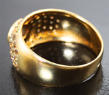 Комплект с андалузитами 2,62 карата и разноцветными сапфирами Золото