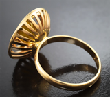 Комплект с желтыми сфенами 11,26 карата и бесцветными цирконами Золото