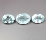 Набор из 3 аквамаринов 7,76 карата