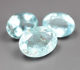 Набор из 3 аквамаринов 7,76 карата