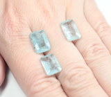 Крупный набор из 3 аквамаринов 12,12 карата