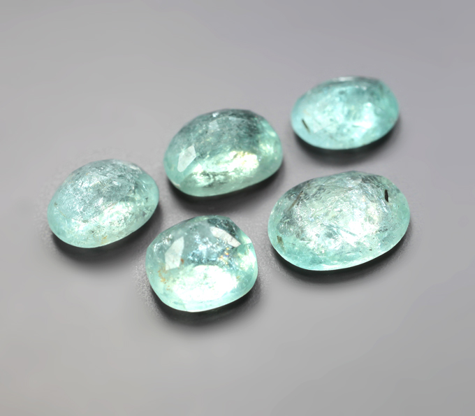 Набор из 5 параиба турмалинов 2,06 карата