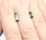 Пара зеленых турмалинов 2,88 карата