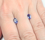 Пара ярких насыщенных танзанитов 1,57 карата