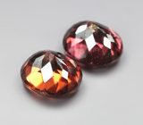 Пара цирконов высокой чистоты 4,36 карата