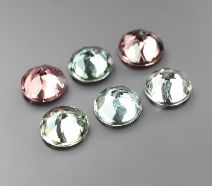 Набор из 6 разноцветных турмалинов высокой чистоты 5,13 карата