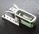 Кулон с полихромным «неоновым» апатитом 2,86 карата и лейкосапфирами Серебро 925