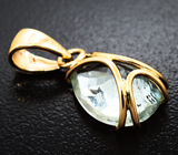 Кулон с голубовато-зеленым турмалином 4,38 карата Золото