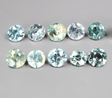 Набор из 10 шпинелей 1,39 карата