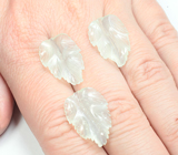 Крупный набор резного нефрита 17,68 карата