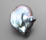 Крупная черная морская жемчужина барокко 39,46 карата! Титановый люстр