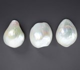 Крупный набор из 3 морских жемчужин барокко 44,43 карата