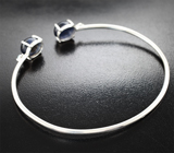 Серебряный браслет со звездчатыми сапфирами 9,52 карата и голубыми цирконами Серебро 925