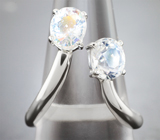 Кольцо с ограненным лунным камнем 2,37 карата