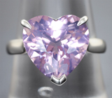 Кольцо с лавандовым аметистом 5,68 карата Серебро 925
