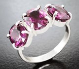 Кольцо с умбалитами гранатами топовых цветовых характеристик 7,09 карата