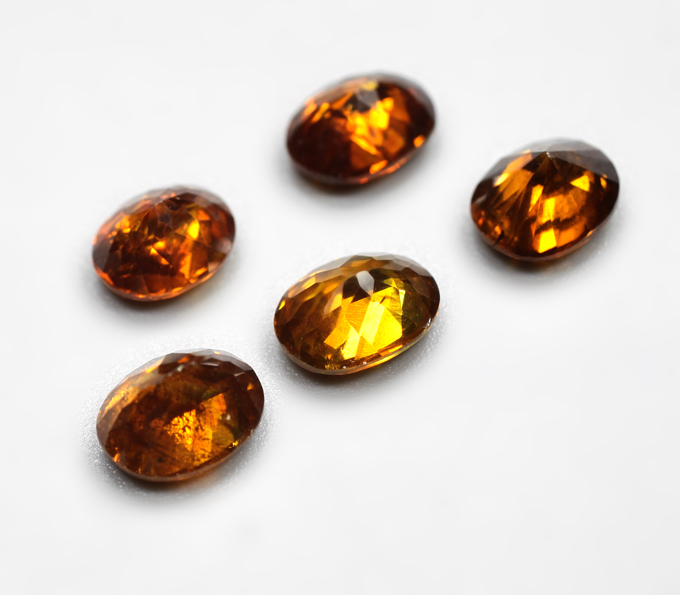 Набор из 5 сфалеритов 2,03 карата