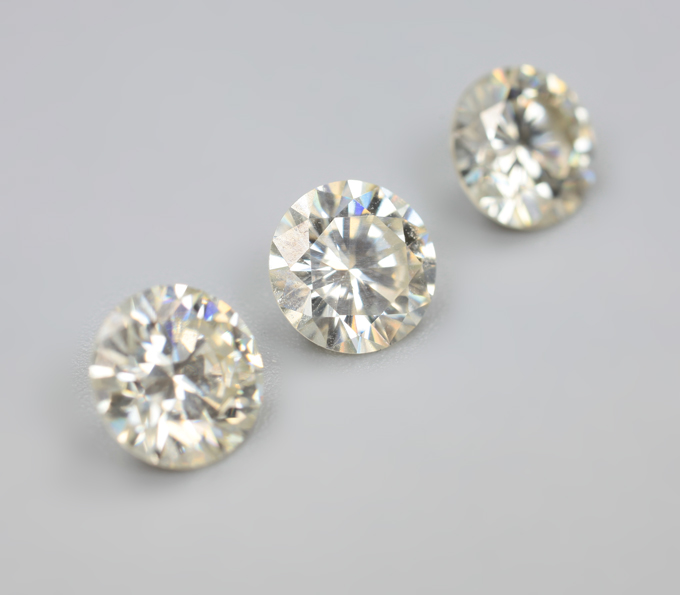 Набор из 3 муассанитов 2,85 карата