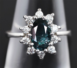 Комплект с александритами 2,67 карата и бриллиантами Золото