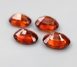 Набор из 4 спессартинов гранатов 4,13 карата