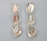 Крупный набор орегонских солнечных камней авторской огранки 12,67 карата! Эффект Шиллера!