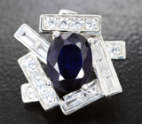 Кулон с насыщенно-синим сапфиром 