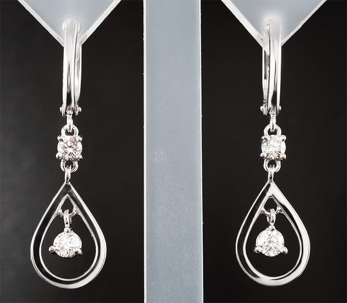 Серьги с розовыми бриллиантами 0,63 карата