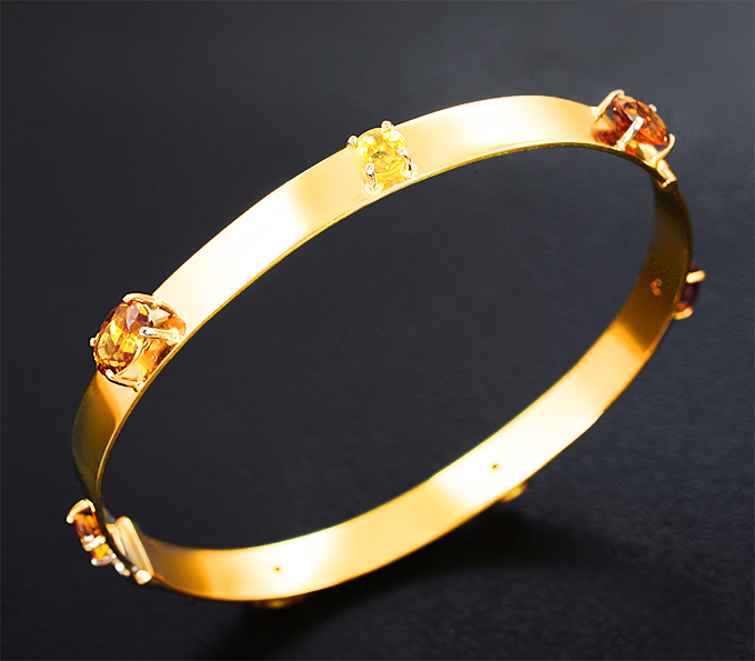 Золото Браслет с турмалинами 3,1 карата и сапфирами 1,67 карата