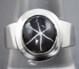 Кольцо cо звездчатым сапфиром 5,7 карата