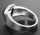 Кольцо cо звездчатым сапфиром 5,7 карата Серебро 925