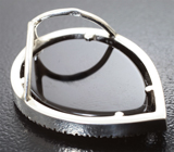 Кулон с агатовой камеей на долерите 8,19 карата и бесцветными цирконами Серебро 925