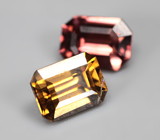 Пара цирконов высокой чистоты 2,81 карата