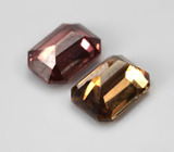 Пара цирконов высокой чистоты 2,81 карата